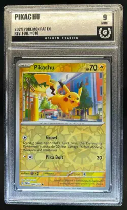 2024 Pokemon Paldean Fates Pikachu Reverse Holo #018/091 GG 9 - Image 1