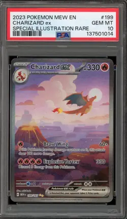 Pokemon Charizard ex 151 MEW EN Special Illustration Rare #199 PSA 10 Gem Mint - Image 1