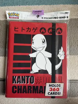 Pokemon TCG Ultra Pro 9 Pocket Pro Binder Charmander INCLUDES FREE BOOSTER PACK - Image 1