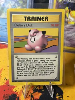 Vintage Pokemon TCG Clefairy Doll Trainer Base Set Rare - Image 1