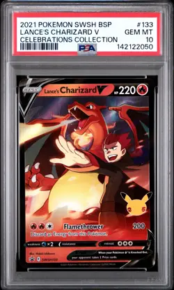 PSA 10 SEQUENTIAL LANCE'S CHARIZARD V SWSH133 DARK SYLVEON V SWSH134 POKEMON - Image 2