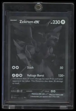 2025 Pokemon SV Zekrom EX Black Bolt Full Art Holo 172/086 - Image 1