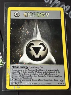 Metal Energy 19/111, 2000 Neo Genesis, Holo Rare Pokemon TCG WotC, DMG - Image 1