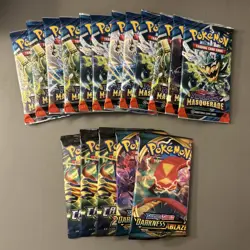 Pokemon TCG: Twilight Masquerade Booster Pack X12 Darkness X2 CrownZenith X3 New - Image 1