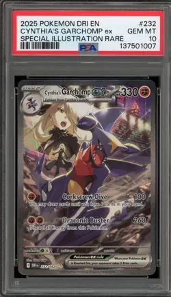 Pokemon Cynthia's Garchomp ex Destined Rivals SIR #232 PSA 10 Gem Mint - Image 1