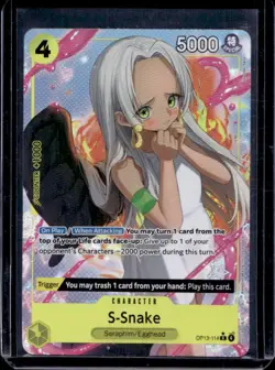 One Piece TCG Carrying On His Will S-Snake Alternate Art Rare #OP13-114 - Image 1