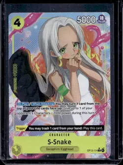 One Piece TCG Carrying On His Will S-Snake Alternate Art Rare #OP13-114 - Image 1