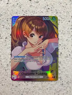 One Piece Charlotte Pudding OP08-058 Alternative Art Leader Two Legends English - Image 1