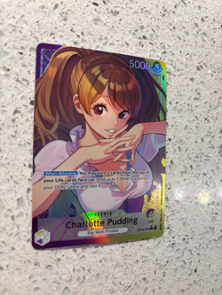 One Piece Charlotte Pudding OP08-058 Alternative Art Leader Two Legends English - Image 2