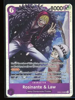 Rosinante & Law One Piece OP14 The Azure Sea's Seven Super Rare #038 - Image 1