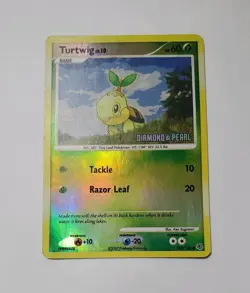 Pokemon TCG Card 2007 Diamond & Pearl - Turtwig 103/130 Reverse Holo - Image 1