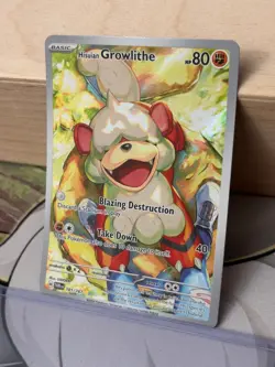 MINT ~ Growlithe Illustration Rare Twilight Masquerade 181/167 Pokemon TCG Card - Image 2