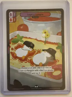 Vibes TCG Layer A Lasagna * ARCTIC FOIL * - Legend of the Lils Card # 127 - Image 2