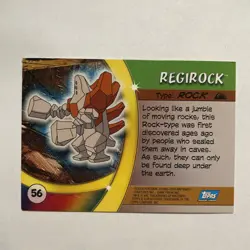 Regirock Pokemon Advanced Challenge Topps TCG Card 2004 #56 - Image 2