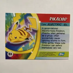 Pikachu Pokemon Advanced Challenge Topps TCG Card 2004 #53 - Image 2