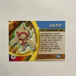 Pokemon Card - Baltoy #4 - Advanced Challenge - Topps - Image 2