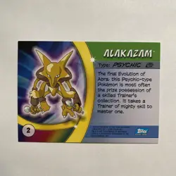 Alakazam Pokemon Advanced Challenge Topps TCG Card 2004 #2 - Image 2