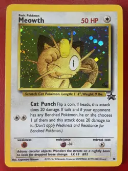 Meowth 10/53 Wotc Promo Holo Pokemon Card - Image 1