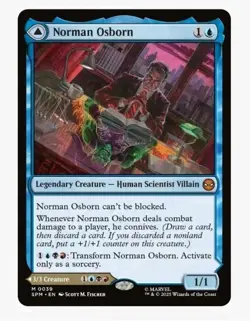1x MTG Norman Osborn / Green Goblin - Spiderman Mythic! NM Mint! - Image 1