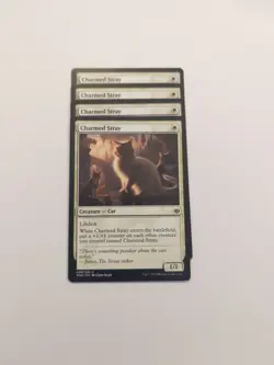 (4) Charmed Stray *PLAYSET* War of the Spark Regular NM MTG - Image 1