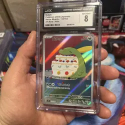 2024 Pokemon Japanese Gulpin Stellar Miracle #112/102 Art Rare Holo CGC 8 - Image 2