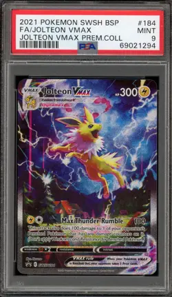 Pokemon Jolteon VMAX Premium Coll. Full Alt Art Promo SWSH184 PSA 9 Mint - Image 1