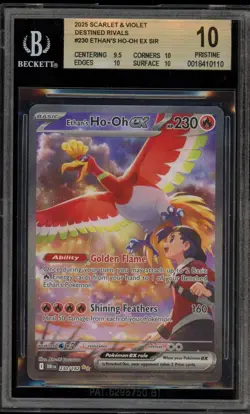 Pokemon Ethan's Ho-Oh ex Destined Rivals Special Illustration Rare #230 BGS 10 - Image 1