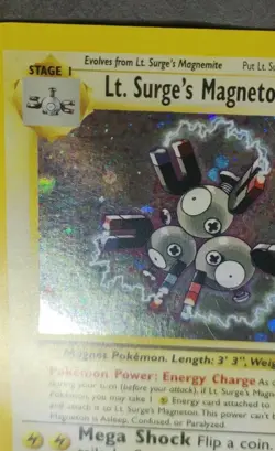 Rare Holo Pokemon Gym Heroes Lt. Surge's Magneton 8/132 (Unlimited, English) - Image 4