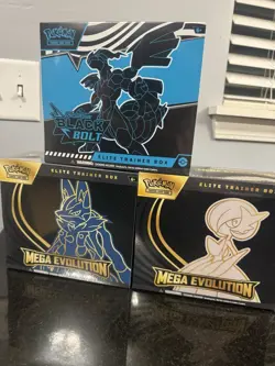 Pokemon TCG ETB Elite Trainer Boxes Mega Evolution Lucario Black Bolt Gardevoir - Image 1