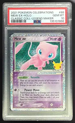 2021 Pokemon SWSH Celebrations Mew ex Classic Collection #88/92 PSA 10 - Image 1