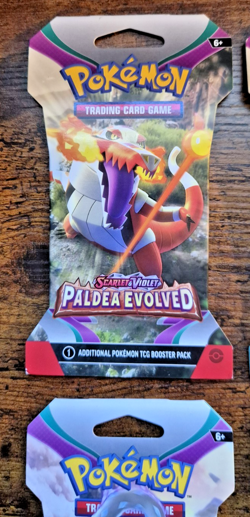 Pokemon Paldea Evolved Sleeved Booster Pack LOT of 10 Sealed Packs 171277 - Image 3