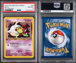 PSA 8 Natu 59/75 1st Edition Pokemon Neo Discovery Regular - Image 3