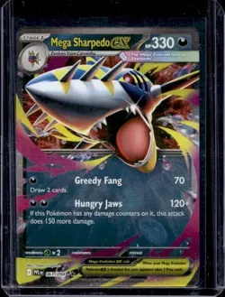 2025 Pokemon Phantasmal Flames Mega Sharpedo ex Double Rare #061/094 - Image 1