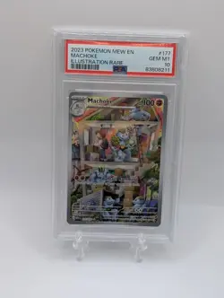 2023 POKEMON MEW EN-151 ILLUSTRATION RARE #177 MACHOKE PSA 10 - Image 1