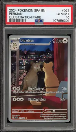 Pokemon Persian Shrouded Fable Illustration Rare #078 PSA 10 Gem Mint - Image 1