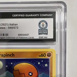 Pokemon Trapinch Shining Fates 040/072 Italian 2021 CGC Guinness World Records - Image 3