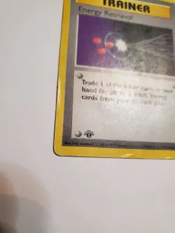 Energy Retrieval Trainer 81/102 1st Edition Shadowless Pokemon Base Set Damaged - Image 2