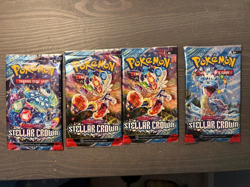 Pokemon TCG Scarlet & Violet Stellar Crown Sealed Booster Pack Lot of 4 - Image 1