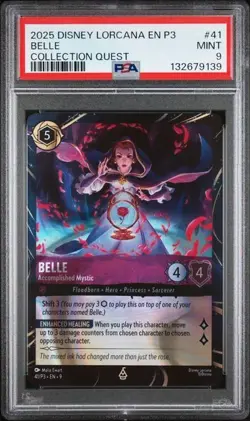 DISNEY LORCANA PROMO #40 & #41 BEAST & BELLE COLLECTION QUEST PSA 9 SEQUENTIAL - Image 1