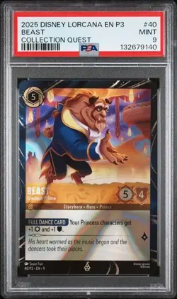 DISNEY LORCANA PROMO #40 & #41 BEAST & BELLE COLLECTION QUEST PSA 9 SEQUENTIAL - Image 3
