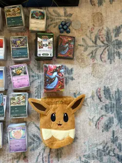 3500+ Unsearched Pokemon Card Bulk with Empty Mega Charizard Box & Accesories - Image 3