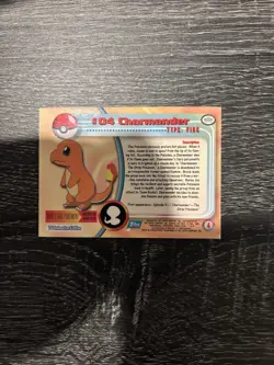 Pokemon Card: 1999 Topps #4 Charmander Holo Card - Image 5