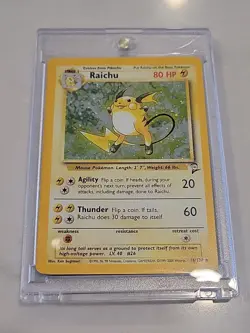 Raichu - 16/130 - Pokemon Base Set 2 Holo Rare Card WOTC NM - Image 1
