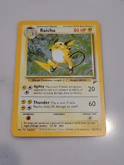 Raichu - 16/130 - Pokemon Base Set 2 Holo Rare Card WOTC NM - Image 2