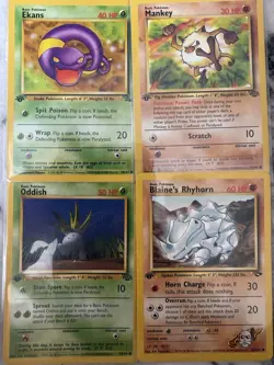 Vintage Pokemon bulbasaur Binder (176 Cards) 1st ed, fossil,jungle,base, Japanes - Image 2