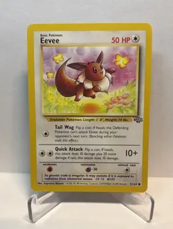 🔥Pokemon Eevee Card 50 HP Tail Wag Quick Attack 51/64🔥 - Image 1