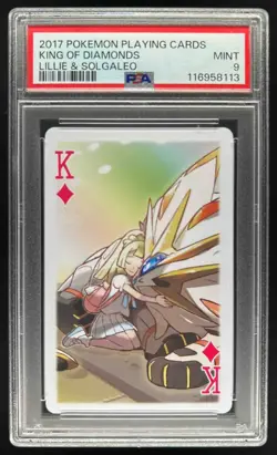 2017 Pokemon Playing Cards King of Diamonds Lillie & Solgaleo #NNO PSA 9 - Image 1