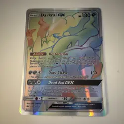 Pokemon Darkrai GX Full Art Secret Rare 158/147 SM-Burning Shadows Holo Card - Image 1