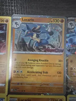 Pokemon lot of 8 cards Lucario Stamped Promos/Holo/Reverse Holo - Image 3