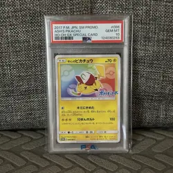 Pokemon Japanese Ash's Pikachu Ho-Oh GX Special Card 086/SM-P PSA 10 Gem Mint - Image 1